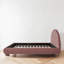 Lit plateforme capitonné, bouclé, profil bas, tête de lit cintrée, moderne, chambre-713876027-713876026