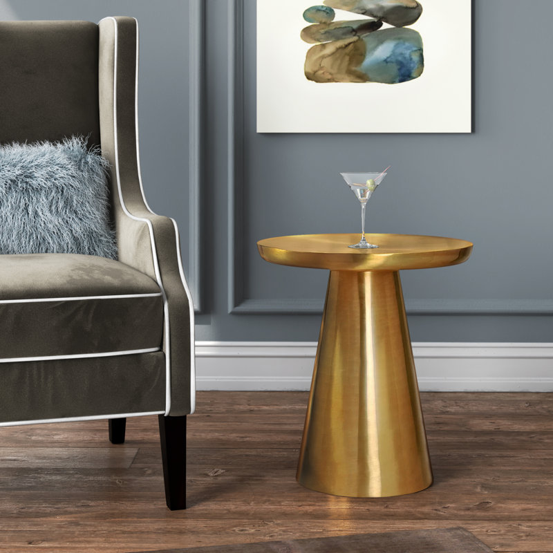 Starla Iron Top End Table, Gold