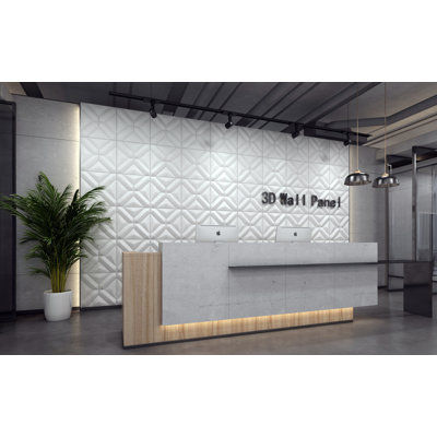 Falkirk Ross 19.7" X 19.7" Shape 3D Wall Panel In White