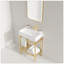 Meuble-lavabo autoportant de 24 po avec lavabo rectangulaire en céramique et tablette de rangement