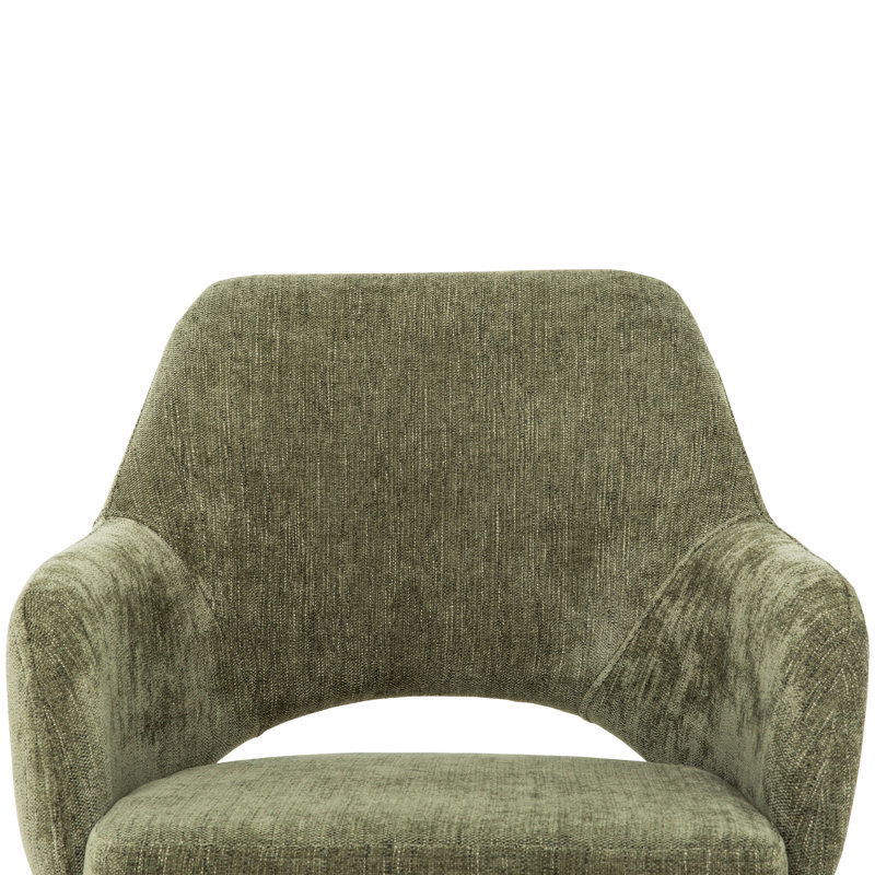  Chaise rembourrée en tissu Giovanni, Vert forêt