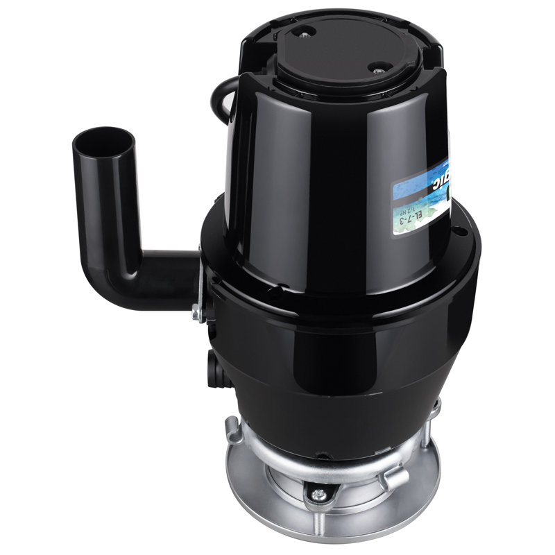 1/2 HP Continuous Feed Garbage Disposal with Oil-Rubbed Bronze Flange and Stopper Kit