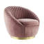 Chaise pivotante en velours rose performance performance Whirr-500667569