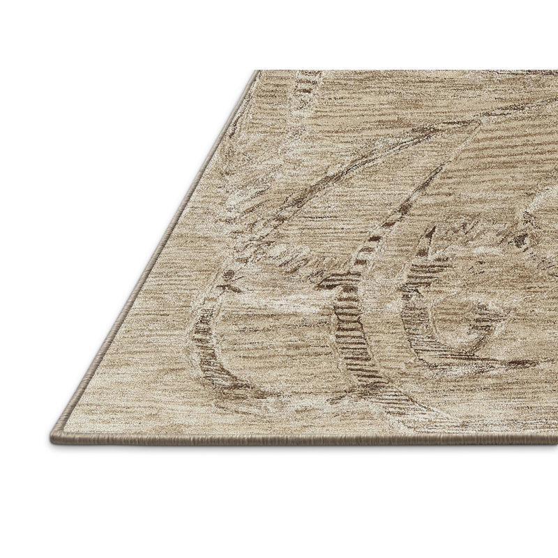 Tapis brun contemporain, Rectangle 3 pi x 5 pi