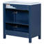 Armoire de meuble-lavabo 30 po avec comptoir d'évier, armoire de rangement pour salle de bain avec 2 portes et tablette réglable
