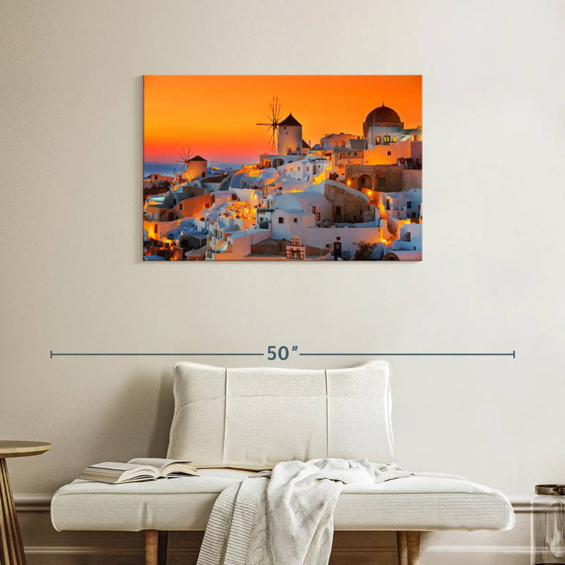Sebbie Oia Sunset, 24" H x 36" W
