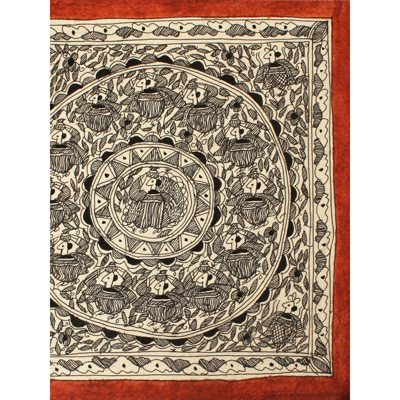 Art de mandala indien Madhubani | Peinture Madhubani | Papier fait à la main