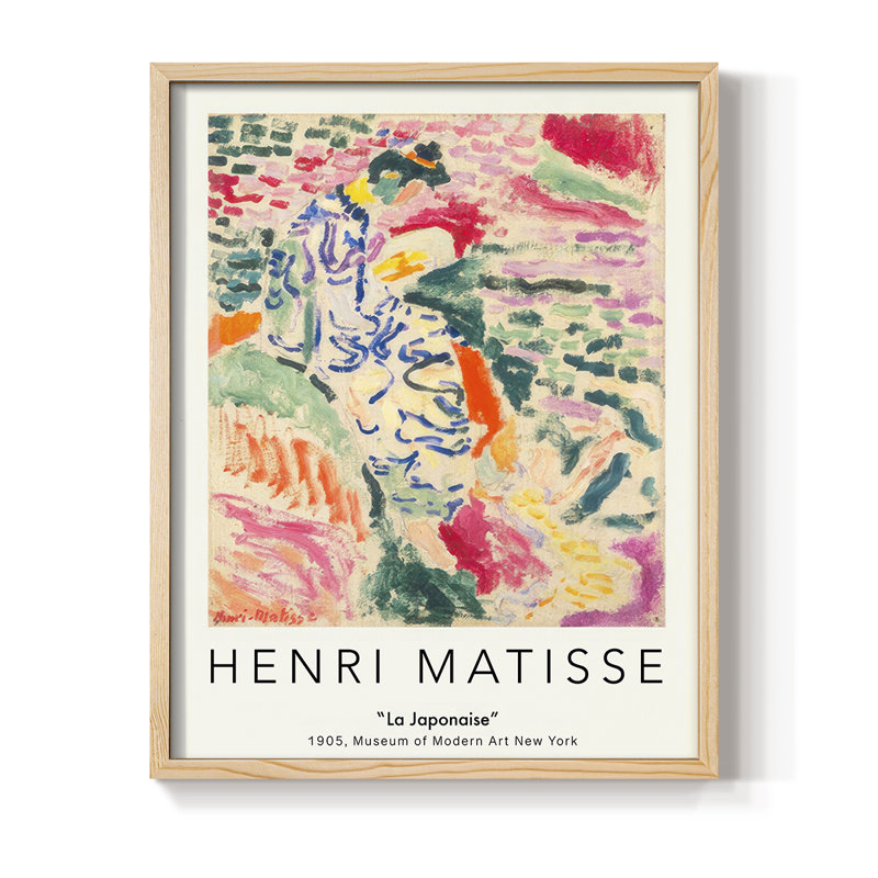 Matisse CLxxxi, reproduction d'art encadrée - bois massif, H 30 po x l 24 po