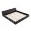 Structure de lit tapissier avec tissu chenille épais, lit plateforme avec tête de lit et structure solide, aucun sommier tapissier nécessaire-1573012120
