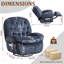 91cm Wide Velvet Swivel-136835077