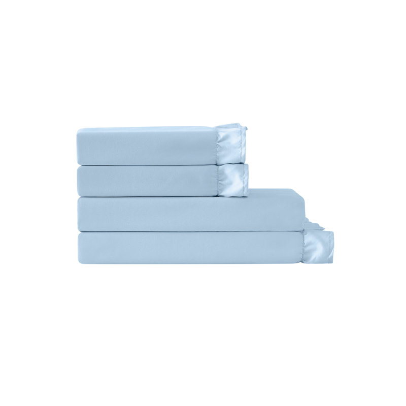 Truly Soft Solid Ruffle Sheet Set, Sky Blue, King