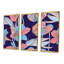 «Pink and Blue Vintage Foliage», ensemble d'art mural sur toile encadré traditionnel-258148886-258148884