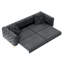 Canapé-lit bouton 31, 4 avec siège mobile, profondeur de 28,4 po et pieds invisibles pour chambre à coucher dans un lit orange de 97,7 po, bureau de soutien confortable gris