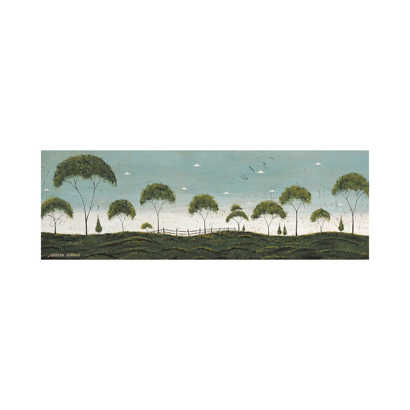Tree Row - reproduction d'art murale encadrée, H 20 po x l 60 po, Toile tendue, Ne s’applique pas