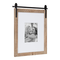 Large Round 20  D Wooden Frame - Classic Dark Wood Frame