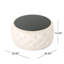 Repose-pieds beige avec rangement en velours