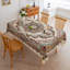  Nappe imprimée à la main pour tables carrées, couverture de table à motif arabe avec bords frangés, nappe décorative pour la cuisine et la salle à manger, 59 po x 102 po-132962387-132962397