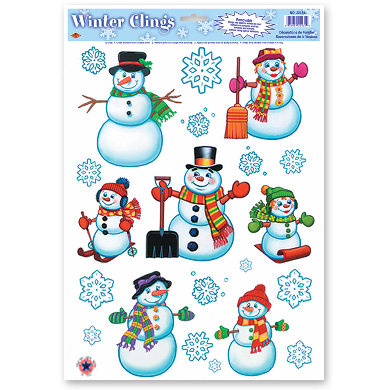 30 Small Snow Stickers - snowman - Deco, Furniture for Professionals -  Decoration Brands