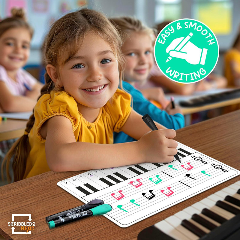 Scribbledo Keyboard Practice Dry Erase Sheets 11”x14”