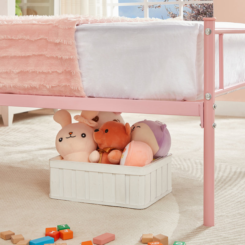 Ensemble de base de lit simple Embourg, Rose