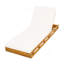 Ensemble de chaises longues en bois d'acacia massif avec coussin de détente (crème et triple pli) -2090968134