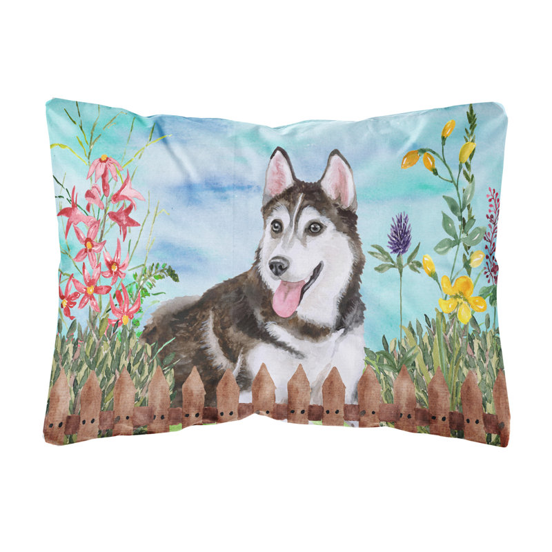 Coussin lombaire intérieur / extérieur Siberian Husky Spring