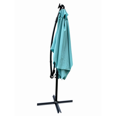 Rectangle 2X3m Outdoor Patio Umbrella Solar Powered LED Lighted Sun Shade Market Waterproof 6 Ribs Umbrella With Crank And Cross Base For Garden Deck Backyard Pool Shade Outside Deck Swimming Pool