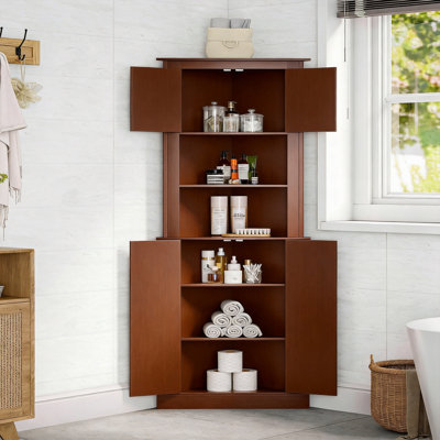 Grande armoire de coin 67,7 po Farmhouse
