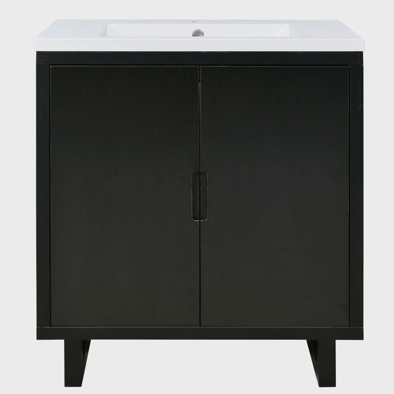 Ensemble de meuble-lavabo simple 29,5 po Nurbek, Noir
