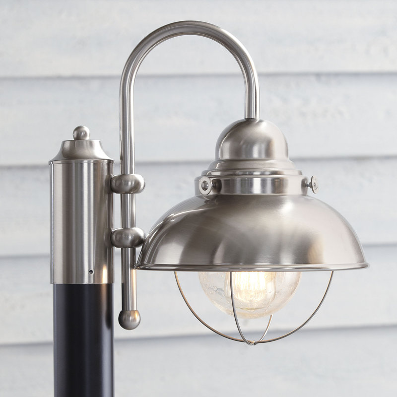 Audrey Seeded Lantern Head, Brushed Stainless
