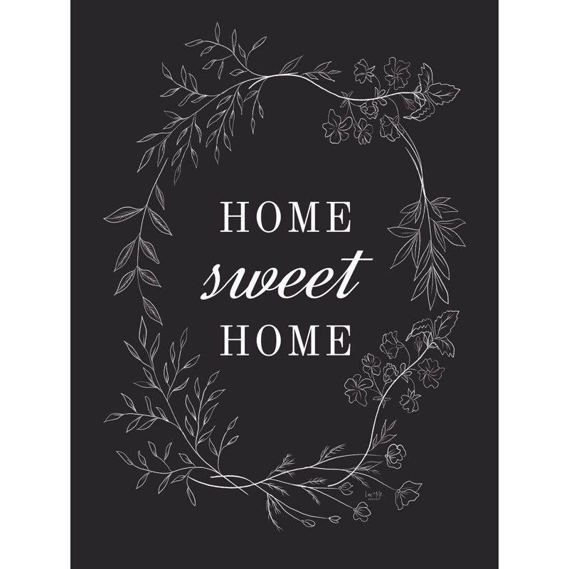 Home Sweet Home sur impression sur toile, H 12 po x l 8 po