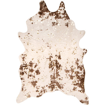 Tapis à imprimé animalier pour le salon, la chambre à coucher, la salle à manger et la cuisine Cheever, brun / blanc cassé