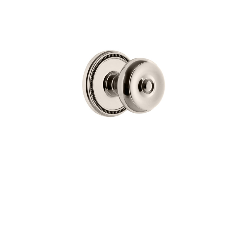 Rosace simple avec bouton Grandeur Soleil, Nickel poli