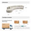 Canapé modulaire courbé Formia, l 153 po faisant face à la gauche, blanc-209395241-209395246-209395247