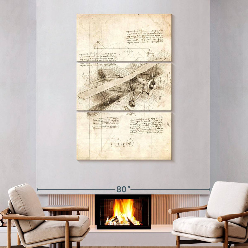 Mehar Biplane Aircraft, 74" H x 48" W