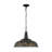 1-Light Distressed Black Dome Pendant Light for Dining Room