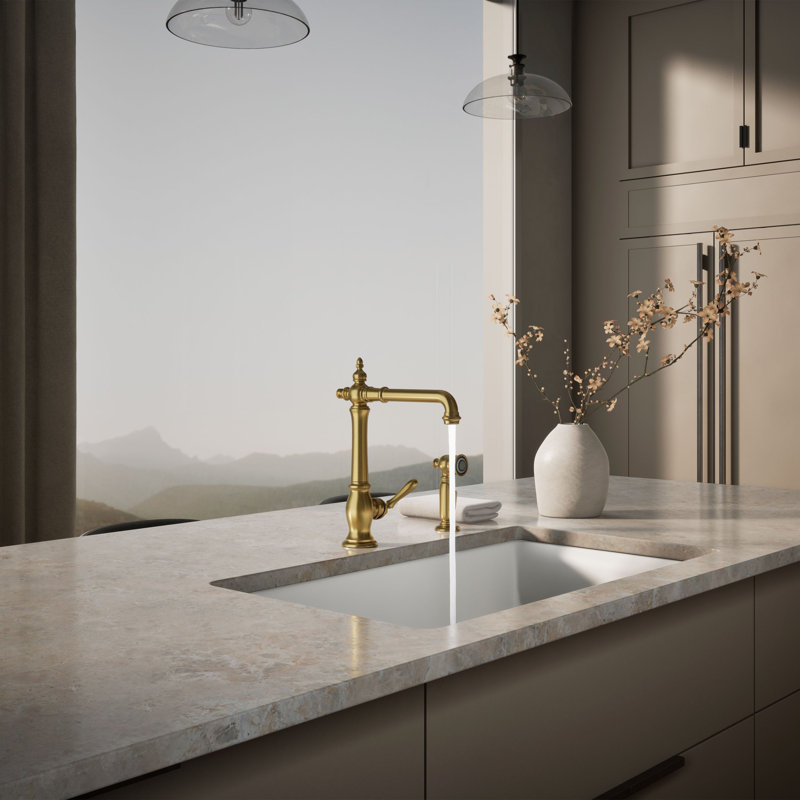 Artifacts® Single Handle Kitchen Sink Faucet with Accessories, Oil Rubbed Bronze