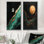 Mystery Reverie of the Moon III - Space Wall Decor, Astronomie, art mural 2 pièces