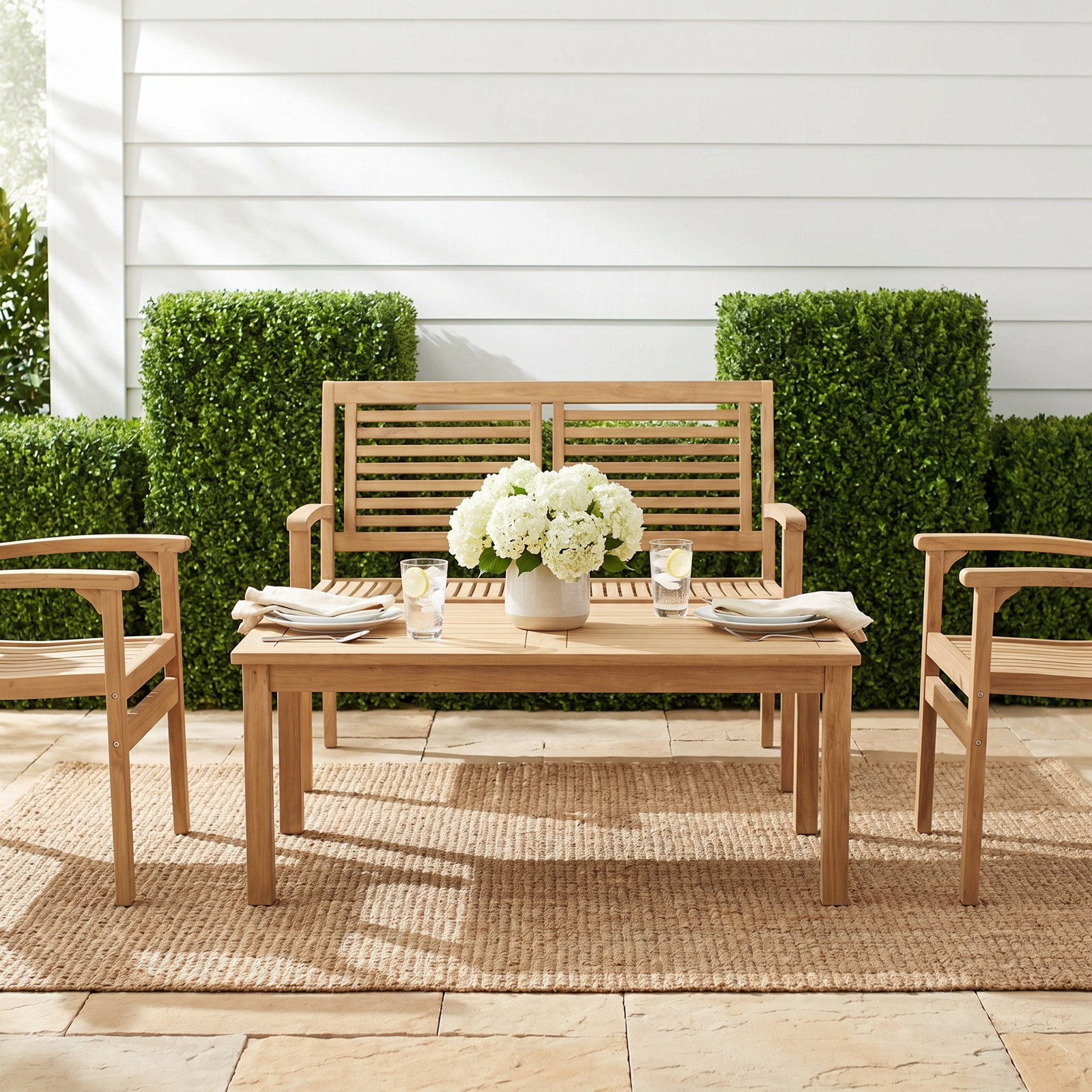 48" Teak Patio Dining Set