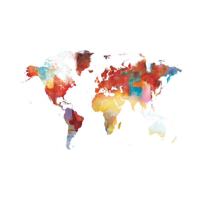 Pattern Map 5 - Wrapped Canvas Print, 20cm H x 30cm W x 3.8cm D