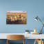 African Lion Family Sunrise Abstract Contemporary Landscape Nature Wall Art Print 1 Piece Wrapped Canvas Wall Art-806718640