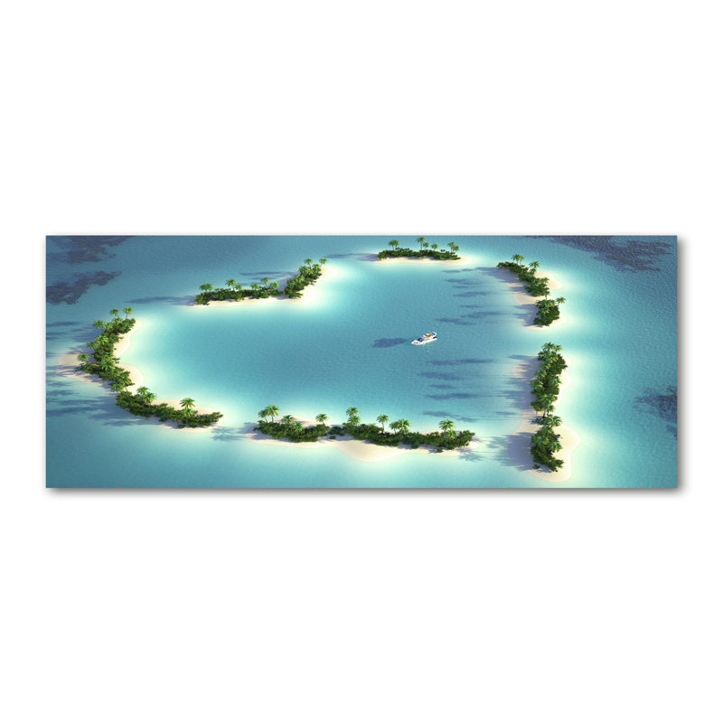 Islands heart shape 1 Piece Wall Art on Canvas