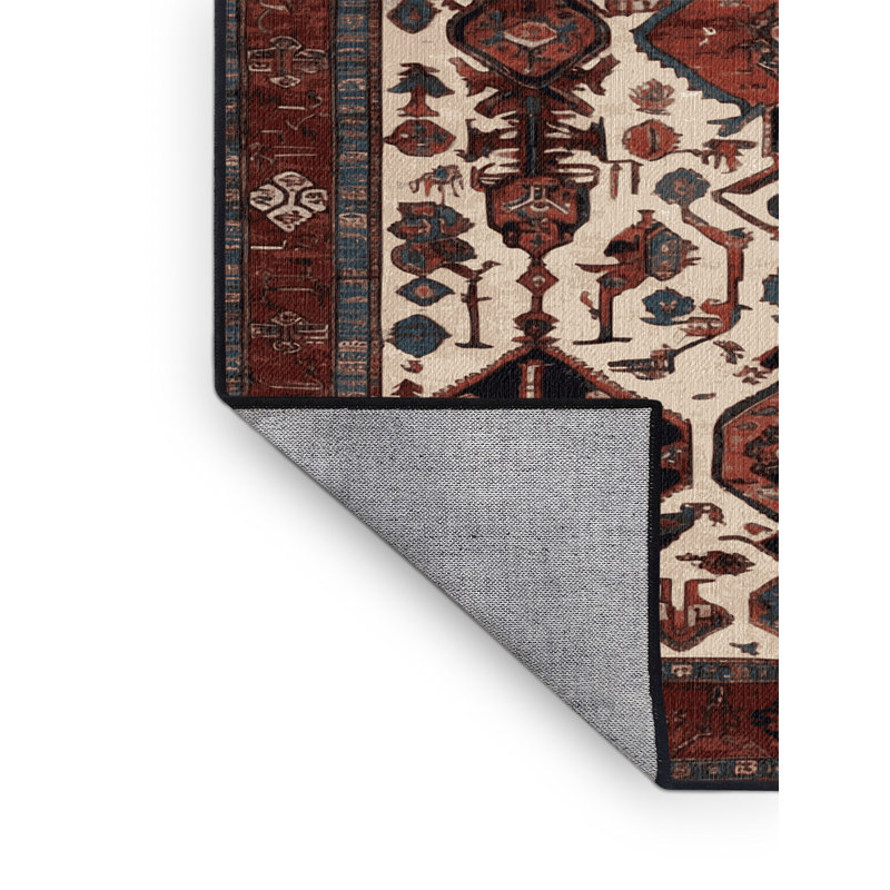 Tapis brun lavable à la machine, Carré 4 pi