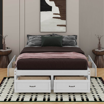 Platform Bed With 6 Drawers