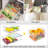 Set Of 3 Stackable Refrigerator Organizer Bins Pull-Out Drawers For Fruit And Veggies Divided Storage Organizer For Fridge Clear Drawer Containers With Handle For Produce Saver, Eggs, Snackc