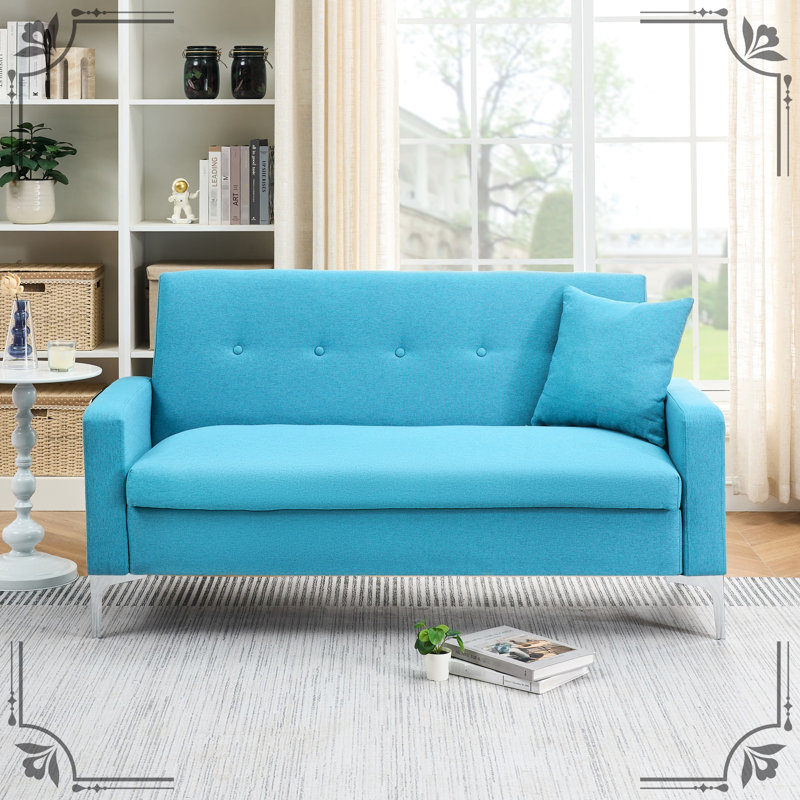 Upholstered 24.88 " Linen Blend Sofa