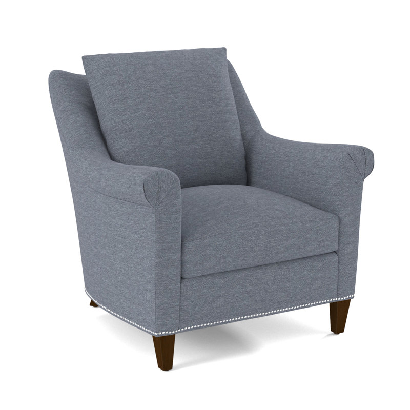 Armchair, Salvador Asphalt, Pecan