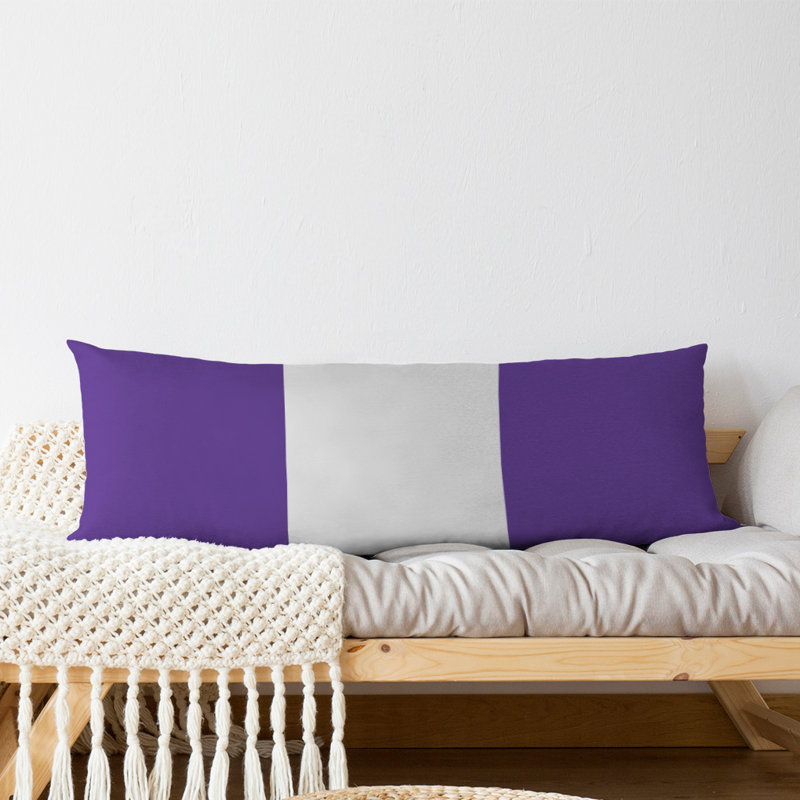 Polyester Medium Pillow, Purple/White Middle, Pittsburgh 