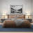 Carter 26 in. Mid-Century Modern Linen and Woodgrain LED Table Lamp
