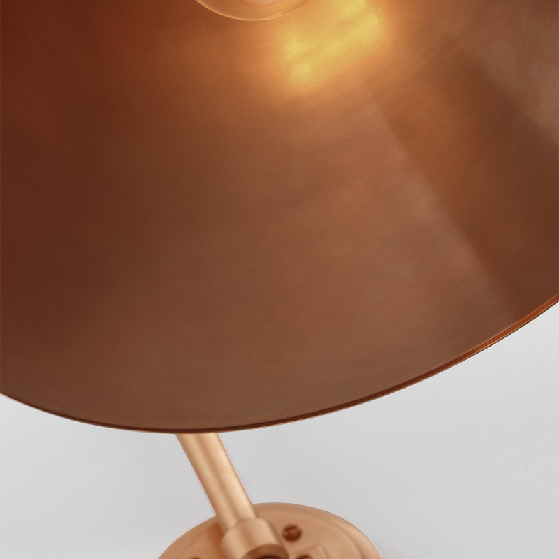 Thomas O'Brien, "Academy 19.5" Arched Mack Barn Light in Soft Copper with 9" Conical Savannah Shade